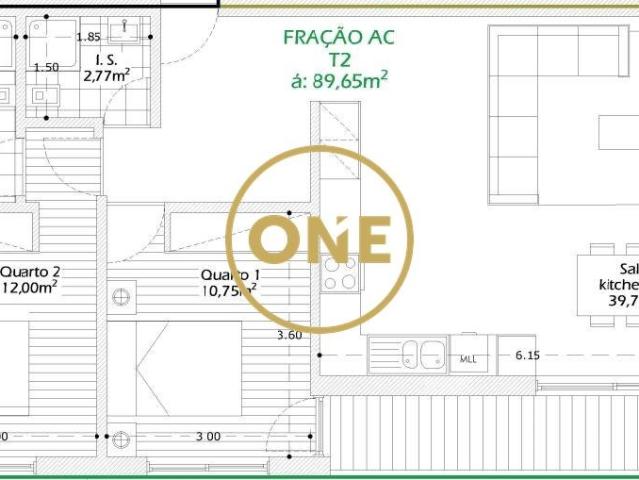 Apartamento T2 em Calendário
