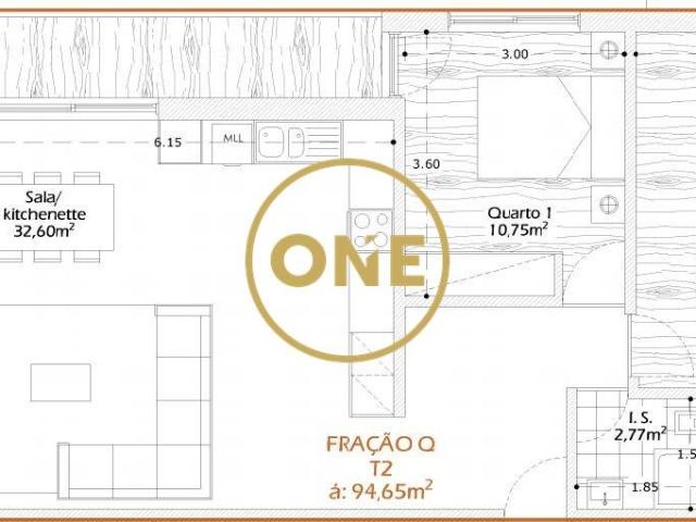Apartamento T2 em Calendário