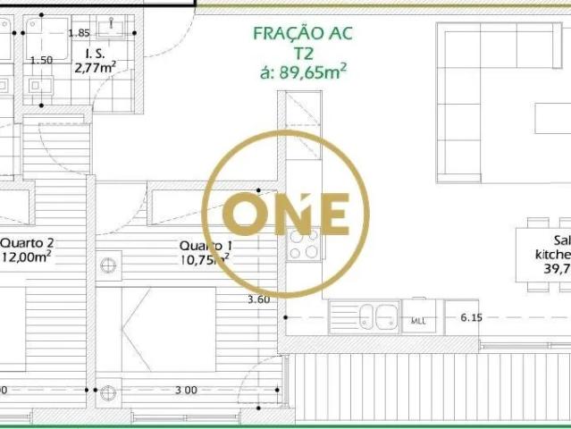 Apartamento T2 em Construção em Calendário
