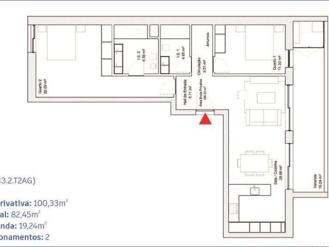 Apartamento T2 em Glória E Vera Cruz de 88,00 m² 88m² Glória e Vera Cruz