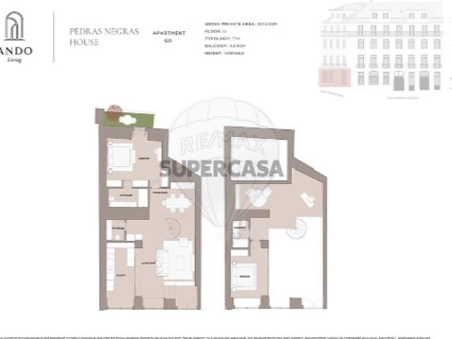 Apartamento T2 em Santa Maria Maior