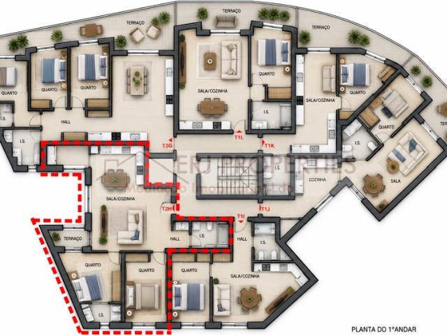 APARTAMENTO T2 Fração H
