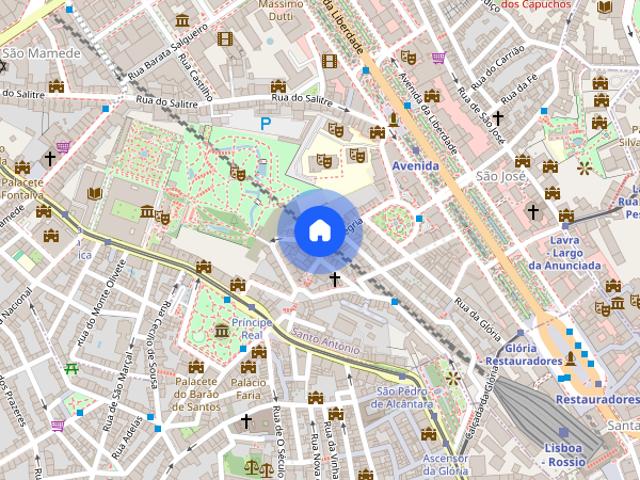 Apartamento T2 mobilado em Lisboa Principe Real Av Liberdade