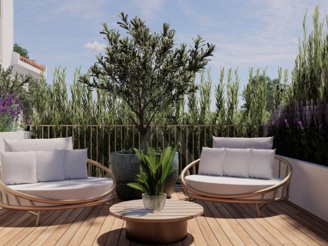 Apartamento T2 novo com terraço e garagem em condomínio fechado em Alcoitão, Cascais