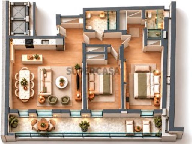 Apartamento T2 NOVO, com Varanda 22 m2 e Parqueamento | Caneças