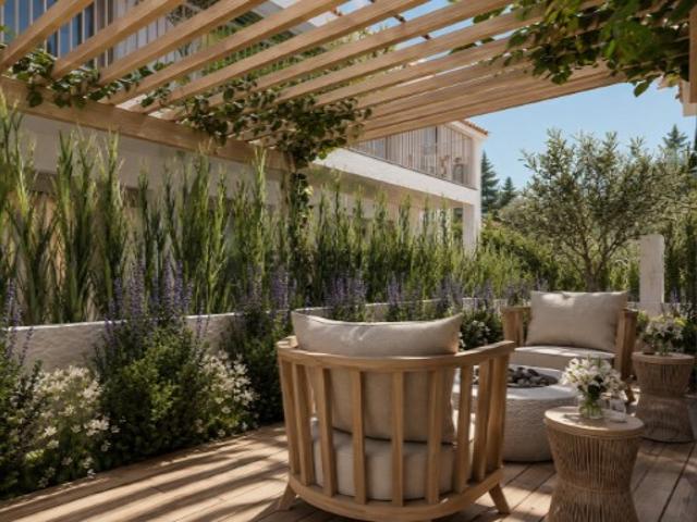 Apartamento T2 novo com garagem e terraço em condomínio fechado, Alcoitão