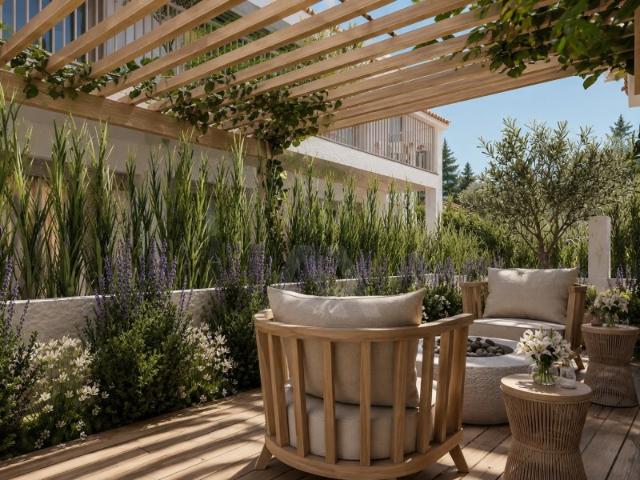 Apartamento T2 novo com garagem e terraço em condomínio fechado, Alcoitão