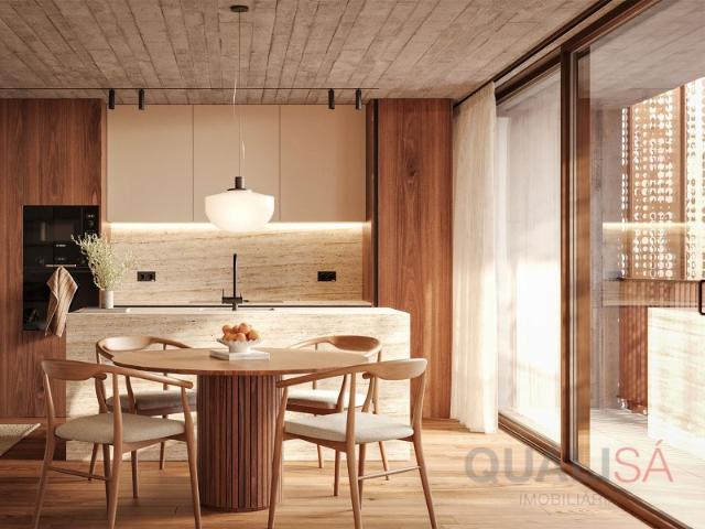 Apartamento T2 novo com logradouro em empreendimento de luxo no centro histórico de Braga