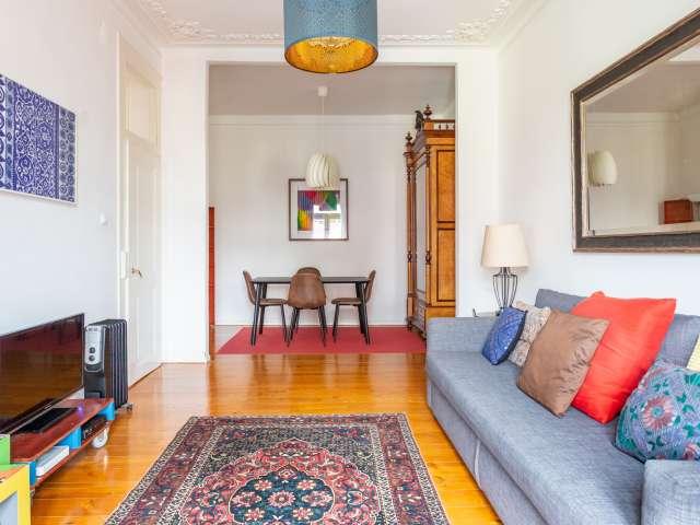 Apartamento T2 para alugar em Lisboa, despesas incluídas