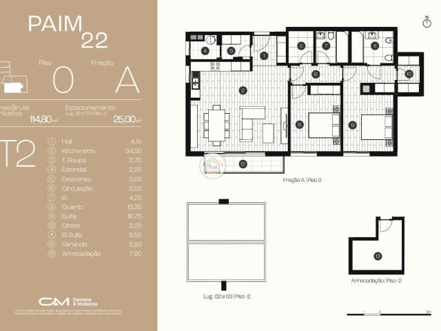 Apartamento T2 para Venda Fração A