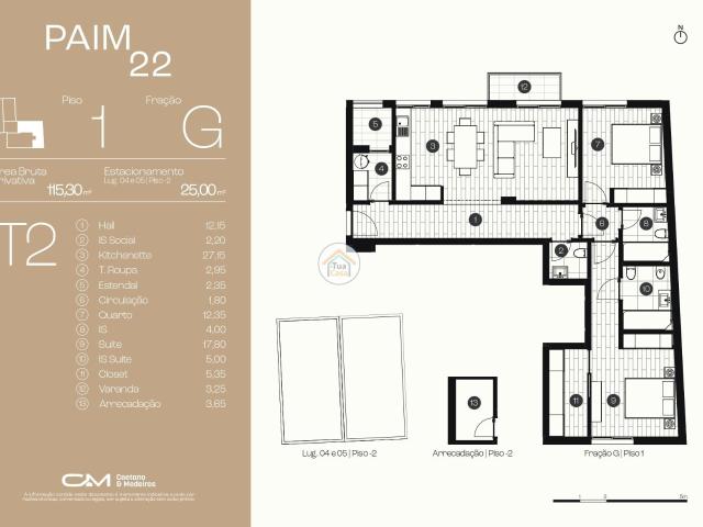 Apartamento T2 para Venda Fração G