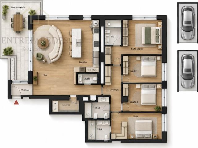 Apartamento T4 para comprar em Leça da Palmeira Porto | Condomínio fechado | Varanda