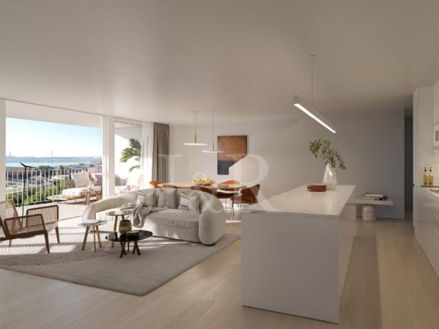 Penthouse T5 duplex com terraços e vista rio em Santos, Lisboa