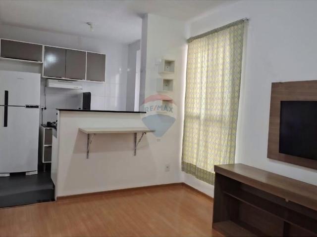 Apartamento térreo, mobiliado para alugar com 41m², 2 quartos e 1 vaga