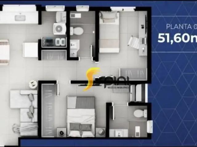 Apartamento à venda, 52 m² Santa Mônica Uberlândia/MG