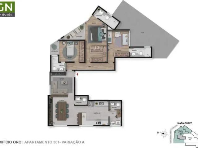 Apartamento à venda, 3 quartos, 3 suítes, 2 vagas, Serra Belo Horizonte/MG