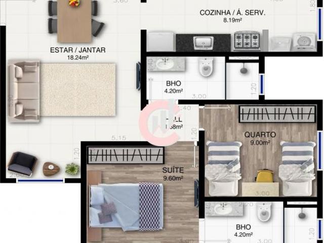 Apartamento Vila Leopoldina 2 quartos, ESTAÇÃO 64 m² 320 MIL