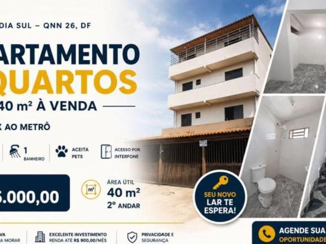 APARTAMENTO À VENDA NA QNN 26 CEILÂNDIA SUL | 2 QUARTOS | PRÓXIMO AO METRÔ | R$ 135 MIL