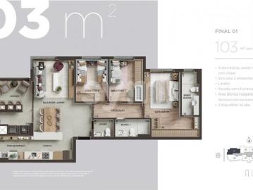 Apartamento à venda no Centro Cívico