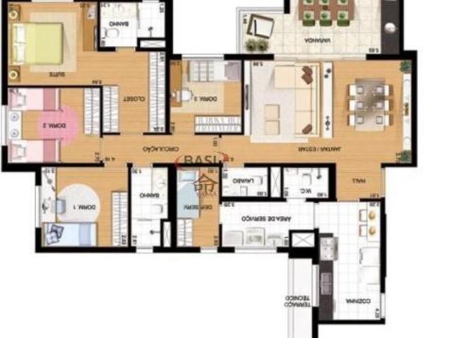 Apartamento a venda no Ecoville, 4 dormitorios, 2 vagas