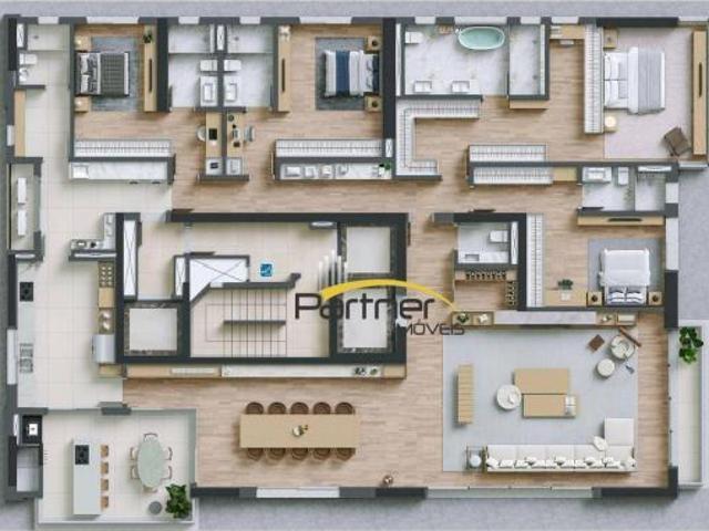 Apartamento à venda, 378 m² por R$ 9.284.097,00 Campo Comprido Curitiba/PR