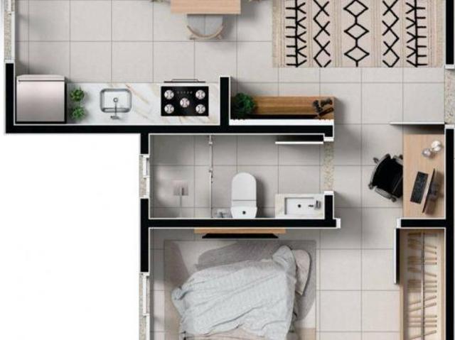 Apartamento à venda, 39 m² Cancelli Cascavel/PR