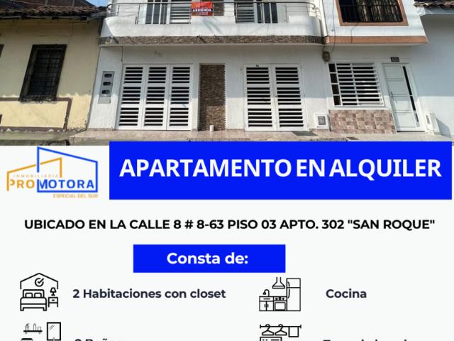APARTAMENTO CALLE 8 No. 8 63 PISO 03, San Roque, Pradera