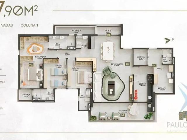 Apartamento com 3 dormitórios à venda, 139 m² por R$ 1.994.000,00 Meireles Fortaleza/CE