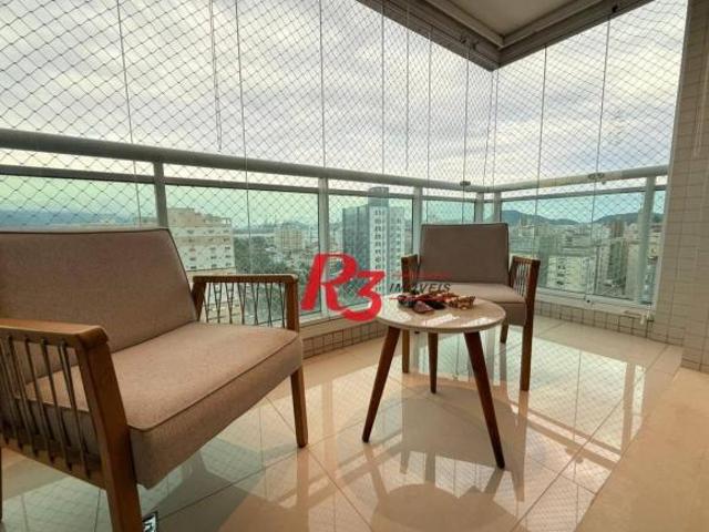 Apartamento com 3 dormitórios à venda, 154 m² por R$ 2.350.000,00 Embaré Santos/SP