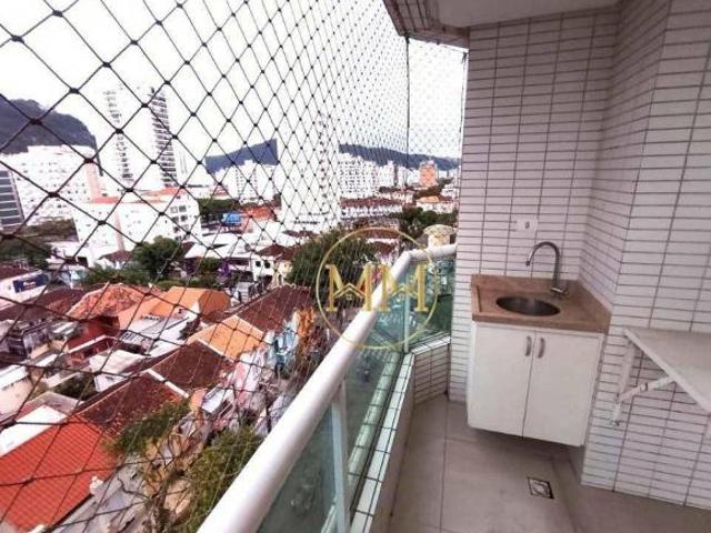 Apartamento com 3 dormitórios à venda, 100 m² por R$ 890.000 Pompéia Santos/SP