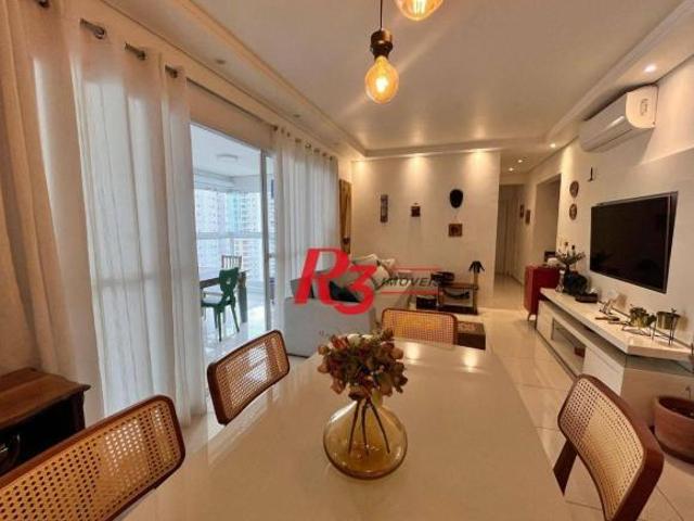 Apartamento com 3 dormitórios à venda, 111 m² por R$ 1.150.000,00 Ponta da Praia Santos/SP