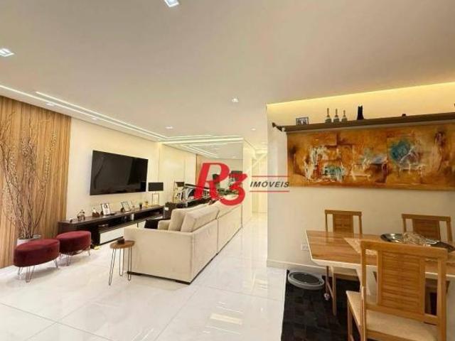 Apartamento com 3 dormitórios à venda, 120 m² por R$ 670.000,00 Campo Grande Santos/SP