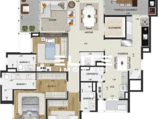 Apartamento com 3 dormitórios à venda, 132 m² por R$ 1.575.000,00 Jardim Santo André/SP