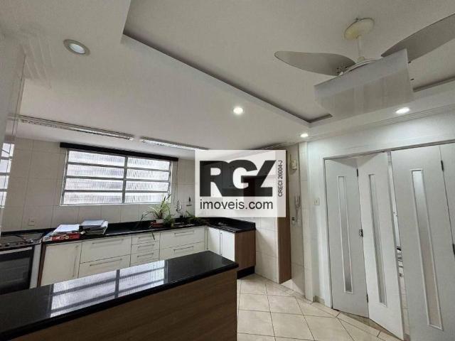 Apartamento Com 3 Dormitórios Para Alugar, 144 m² por R$8.500,00/mês Gonzaga Santos/sp