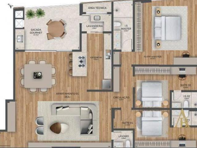 Apartamento com 3 suítes, no 6º andar por R$ 1.929.716 Alphaville Graciosa