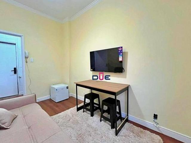 Apartamento com 1 dormitório à venda, 36 m² por R$ 355.000 Boqueirão Santos/SP