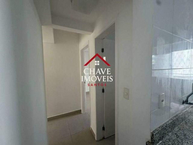 Apartamento com 1 dormitório, 47 m² venda por R$ 420.000,00 ou aluguel por R$ 2.962,02/mês Gonzaga Santos/SP