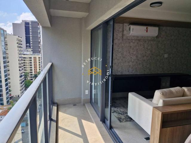 Apartamento com 1 quarto, 39 m², aluguel por R$ 4.300/mês ou à venda por R$ 800.000 Cambuí Campinas/SP