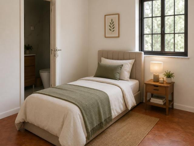 Apartamento com 1 quarto, cozinha, jardim e estacionamento