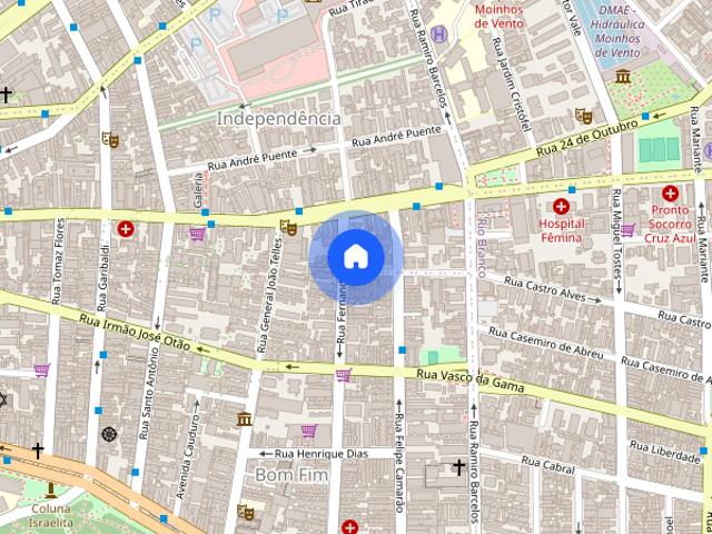 Apartamento com 1 quarto e 59m² para alugar em Independência, Porto Alegre