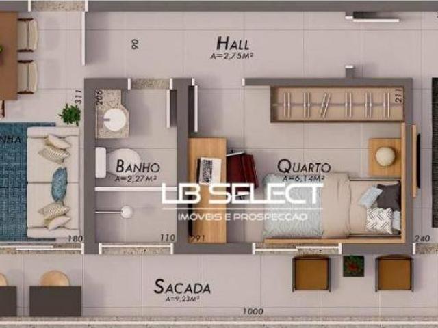 Apartamento com 2 dormitórios à venda, 45 m² por R$ 365.000,00 Umuarama Uberlândia/MG