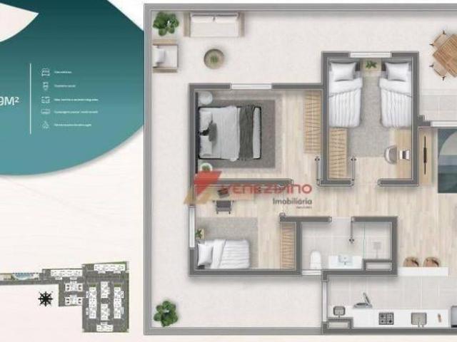 Apartamento à venda, 50 m² por R$ 253.718,00 Água Seca Piracicaba/SP