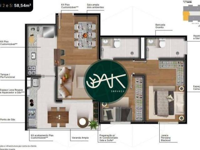 Apartamento com 2 dormitórios à venda, 64 m² por R$ 460.000,00 Parque Industrial São José dos Ca