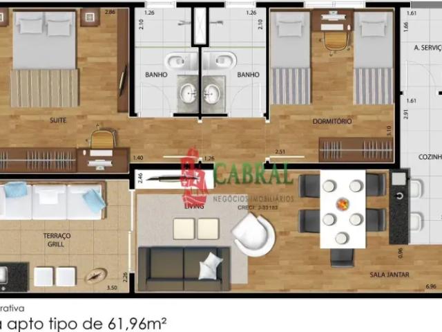 Apartamento com 2 dormitórios à venda, 65 m² por R$ 489.000,00 Vila Galvão Guarulhos/SP