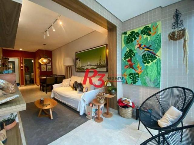 Apartamento com 2 dormitórios à venda, 66 m² por R$ 910.000,00 Campo Grande Santos/SP