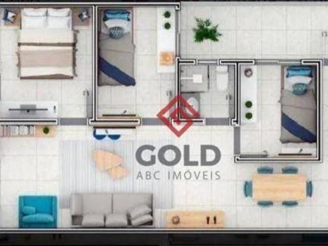 Apartamento com 2 dormitórios à venda, 82 m² por R$ 550.000,00 Vila São Pedro Santo André/SP