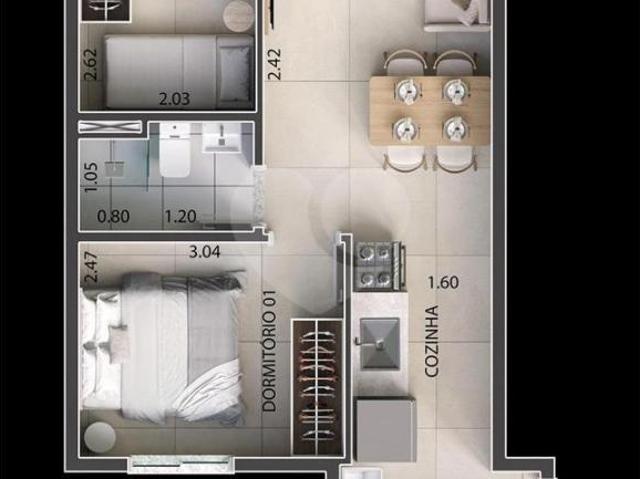 Apartamento com 2 quartos à venda em Vila são pedro SP
