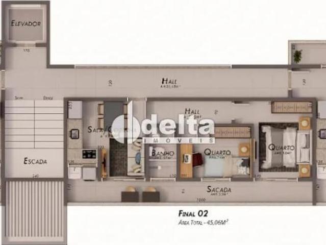 Apartamento com 2 quartos disponível para venda no bairro Umuarama em Uberlândia MG