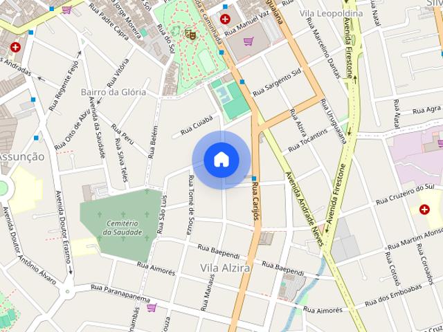 Apartamento com 2 quartos e 97m² para alugar em Vila Alzira, Santo André