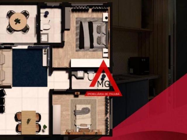 APARTAMENTO COM 2 QUARTOS, SENDO UMA SUÍTE NO BAIRRO PINHEIRINHO EM ITAJUBÁ MG